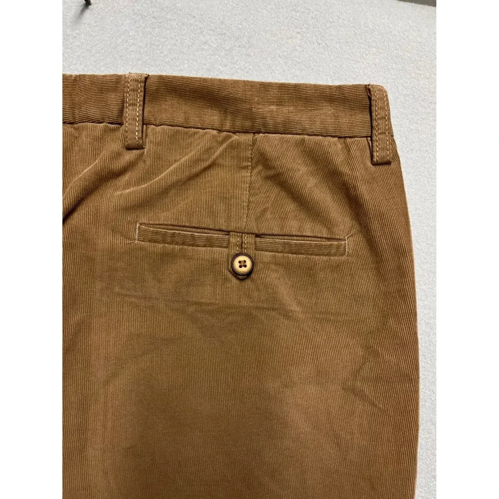 Hugo‎ Boss Crigan1-W-US Mens Camel Brown Stretch Corduroy Regular Fit Pants 36R